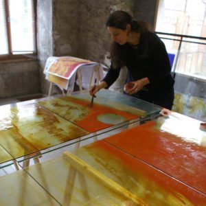 Peinture sur verre Amélie Jost