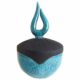 Boite à secrets en céramique raku turquoise